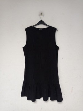 SHEIN czarna mini sukienka z falbaną 44
