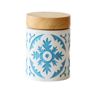 Ceramiczny pojemnik z bambusową pokrywką