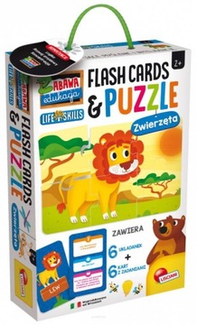 ZABAWA I EDUKACJA PUZZLE I FLASHCARDS ZWIERZĘTA