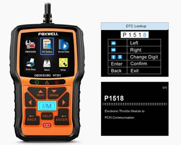 УНИВЕРСАЛЬНЫЙ ДИАГНОСТИЧЕСКИЙ ТЕСТЕР ДЛЯ OBD 2 АВТОМОБИЛЕЙ FOXWELL NT301