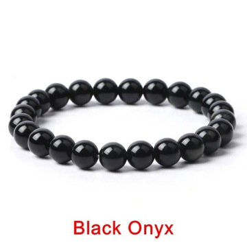 Handmade Elasticity Bracelet 4mm 6mm 8mm 10mm Natural Stone Smooth Round