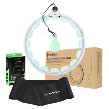 ZESTAW HULA HOP HHW06 Z OBCIĄŻNIKIEM I LICZNIKIEM HMS + PAS BR163 PLUS SIZE