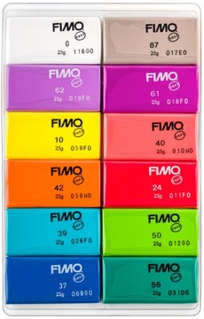 Staedtler Fimo ПЛАСТИКОВАЯ ПАСТА 12 цветов BRILLIANT