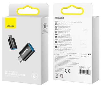 АЛЮМИНИЕВЫЙ АДАПТЕР BASEUS LIGHT USB-C НА USB-A 3.1 10 Гбит/с OTG АДАПТЕР