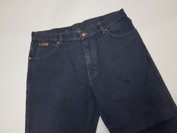 WRANGLER Texas Stretch granatowe jeansy męskie 38/30 pas 96-100