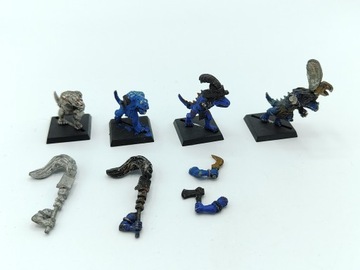 Warhammer Fantasy Battle Lizardmen Saurus Warriors zestaw 4 figurki metal