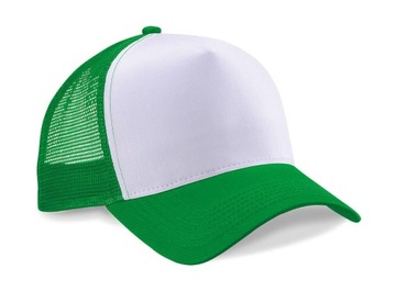 CZAPKA Z SIATKĄ I DASZKIEM TRUCKER TIRÓWKA ZIEL/BI