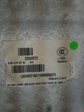 23342072 POLSTROVÁNÍ 6.2 339 2016 CHEVROLET CAMARO