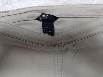 spodnie damskie H&M materiał 38 M SKINNY beżowe