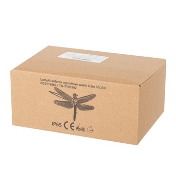 Светодиодные садовые светильники, солнечные светодиодные стрекозы, 6,5 м, 30 светодиодов, многоцветные