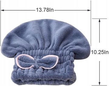 Turban na głowę mikrofibra odcienie niebieskiego