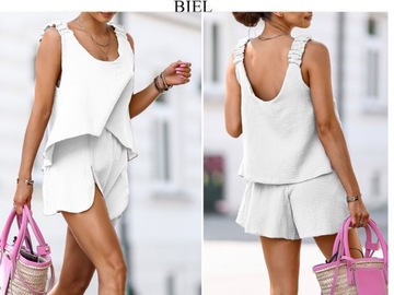 КОМПЛЕКТ ТОП-ШОР ИЗ МУСЛИНА, ЛЕГКИЕ ЦВЕТА