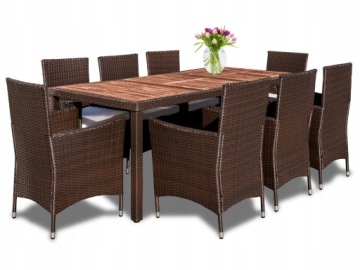 ЭСТЕВАН САДОВАЯ МЕБЕЛЬ 8 МЕСТ ТЕХНОРОТАТАН AKACJA