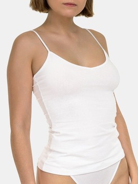 ЖЕНСКАЯ БЛУЗКА НА РЕМЕШКАХ, ФУТБОЛКА ИЗ ОДНОГО ХЛОПКА, БАЗОВЫЙ, БЕЛЫЙ L