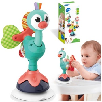 СЕНСОРНАЯ ПОГРЕМКА FIDGET SPINNER ИГРУШКА-ПАВЛИН с присоской ДЛЯ КУПАНИЯ