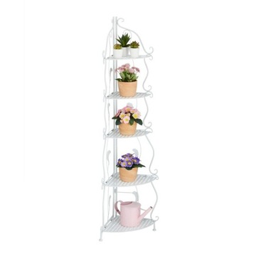Stylowy kwietnik Relaxdays 136 cm metal biały