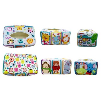 Детская коробка для салфеток Монтессори, сенсорные игрушки, салфетки для работы, игра в бумажное животное