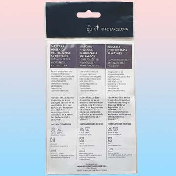 МАСКА FC BARCELONA ДЛЯ ВЗРОСЛЫХ 50 стирок