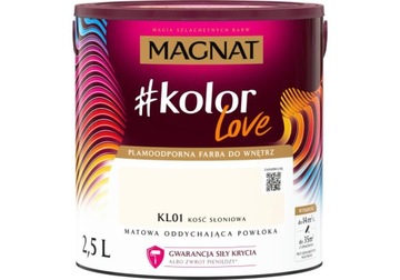 Farba plamoodporna #kolorLove kość słoniowa 2,5 L