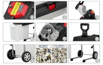 NAC SHE 250B-BOX-G 2500 Вт ИЗМЕЛЬЧИТЕЛЬ ВЕТВИ С ЛЕЗВИЕМ + ВЫДВИЖНОЙ КОНТЕЙНЕР