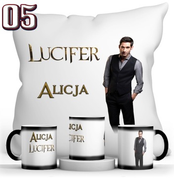 ZESTAW LUCYFER MAGICZNY KUBEK + PODUSZKA + IMIE