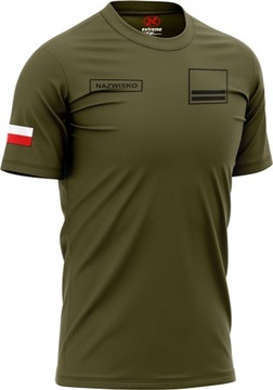 Koszulka wojskowa bawełniana STOPIEŃ + NAZWISKO