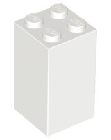 LEGO White Brick 2 x 2 x 3 30145 3 szt