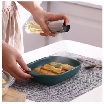 SZKLANY SPRYSKIWACZ DO OLEJU OLIWY OCTU DOZOWNIK W SPRAYU STAL NIERDZEWNA