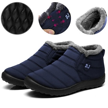 BUTY NA ŚNIEG ZIMOWE OCIEPLANE CZARNE UNISEX 39