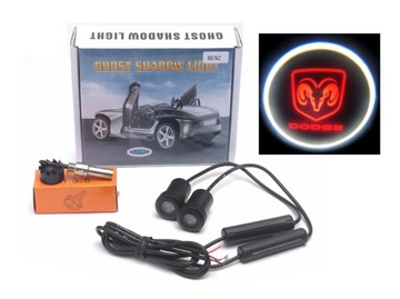 2x LED LOGO PROJEKTOR HOLOGRAM HD 3D DO DRZWI DODGE WSZYSTKIE MODELE
