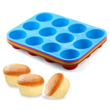 Forma Silikonowa Do Pieczenia Muffinek 12 sztuk