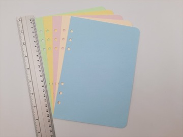 ЦВЕТНОЙ вкладыш блокнота-планера 6 КОЛЬЦЕВ А5 ПАСТЕЛИ - КЛАСС КАЧЕСТВА II
