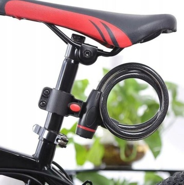 КАБЕЛЬ ЗАМКА ВЕЛОСИПЕДА ЗАЩИТА КОЛЕСА ВЕЛОСИПЕДА КЛЮЧ + РУЧКА