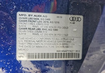 Audi Q5 II SUV 2.0 TFSI 252KM 2019 Audi Q5 Auta z USA - Zapytaj o wiecej ofert 2.0 Benzyna 252KM, zdjęcie 3