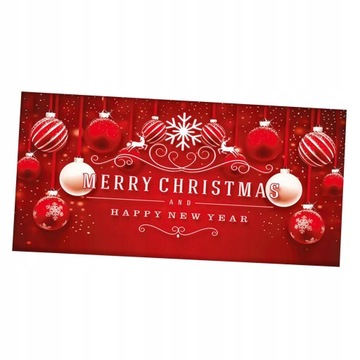 Новогоднее украшение для гаражных ворот красного цвета 200смx150см