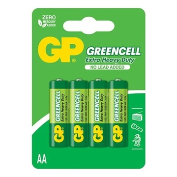 GP GREENCELL BATERIE ZWYKŁE R6 AA 1.5V 4szt.