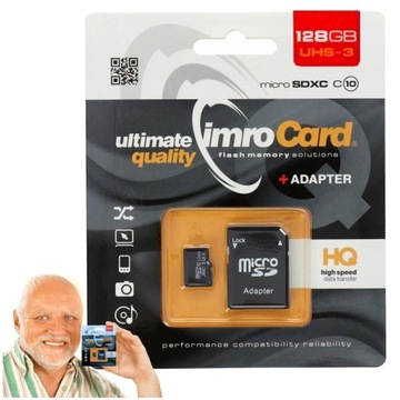 КАРТА ПАМЯТИ 128 ГБ MICRO SD IMRO ДЛЯ АДАПТЕРА КАМЕРЫ