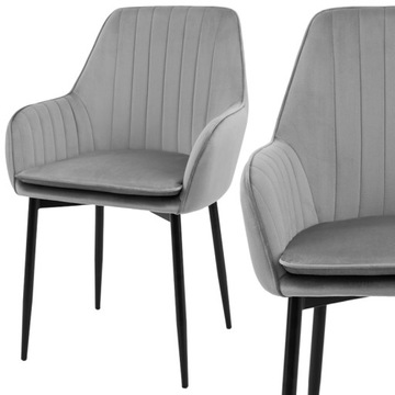 KRZESŁO TAPICEROWANE WELUROWE DO JADALNI SALONU