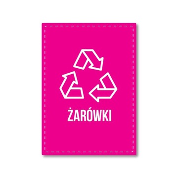 Naklejka recykling segregacja PAPIER 10 x 21 cm