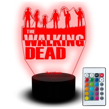 Lampka Nocna LED Statuetka RGB 3D Grawer The Walking Dead Serial Figurka