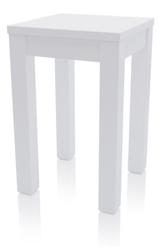 Taboret ERGO T drewniany twardy stołek biały B20