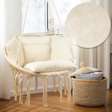 ПОДВЕСНОЙ САДОВЫЙ СТУЛ, КАЧЕЛИ «ГНЕЗДО АИСТА», ДЛЯ САДА ДОМА С ПОДУШКОЙ