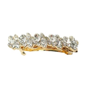 1 szt. Rhinestone spinki do włosów złoty biały
