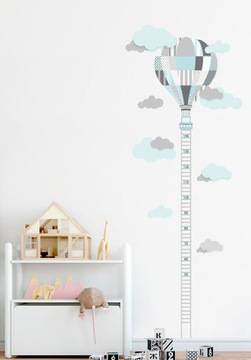 Наклейка «МЕРА РОСТА»: воздушные шары, самолеты, ракеты
