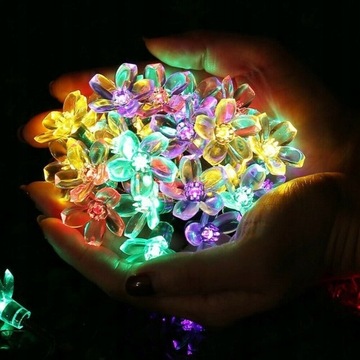 СВЕТОДИОДНЫЕ СВЕТИЛЬНИКИ ЦВЕТОЧНЫЕ ЛАМПЫ 7M 50LED GARDEN