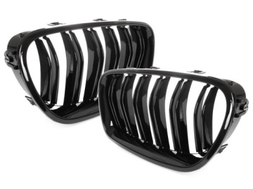 NERKI ATRAPA GRILL CZARNY POŁYSK do BMW F10 F11 M5