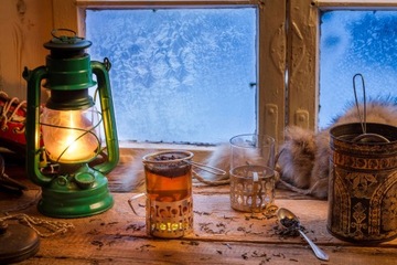 МАСЛЯНАЯ ЛАМПА, черная, оригинал, 24 см