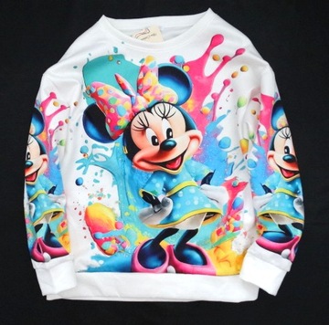 Bluza DISNEY Myszka Miki MINNIE ombre farba zamsz