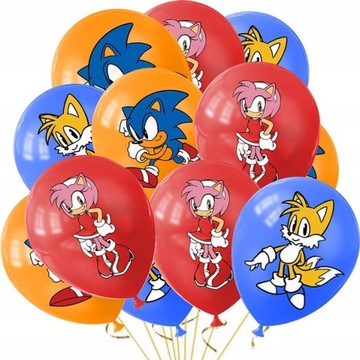 BALONY SONIC ZESTAW BALONÓW URODZINOWYCH