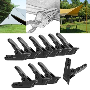10 зажимов для палаток, фиксированные зажимы, фиксирующие кронштейны для навесов, зонтов, навесов, черные